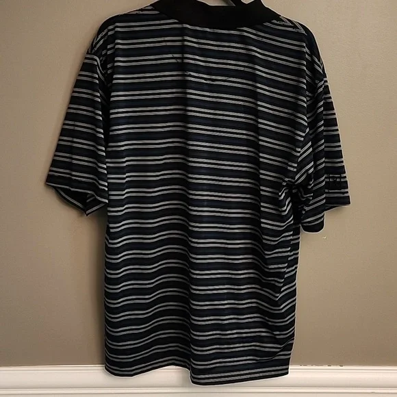 Champions Tour Golf Black and Blue Polo Shirt Classic Stripes - Picture 6 of 10
